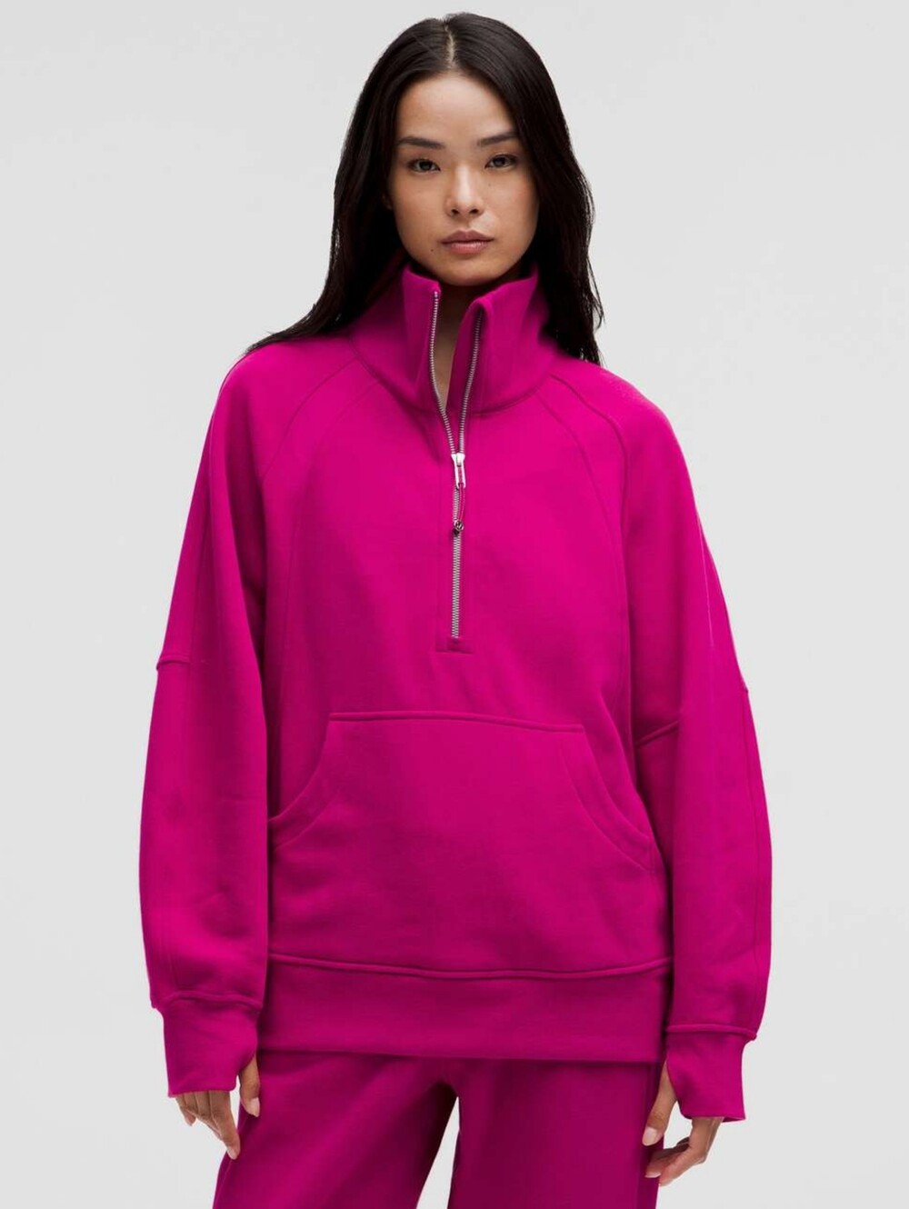 Lululemon Scuba Oversized Funnel-Neck Half Zip *Long Ripened Raspberry